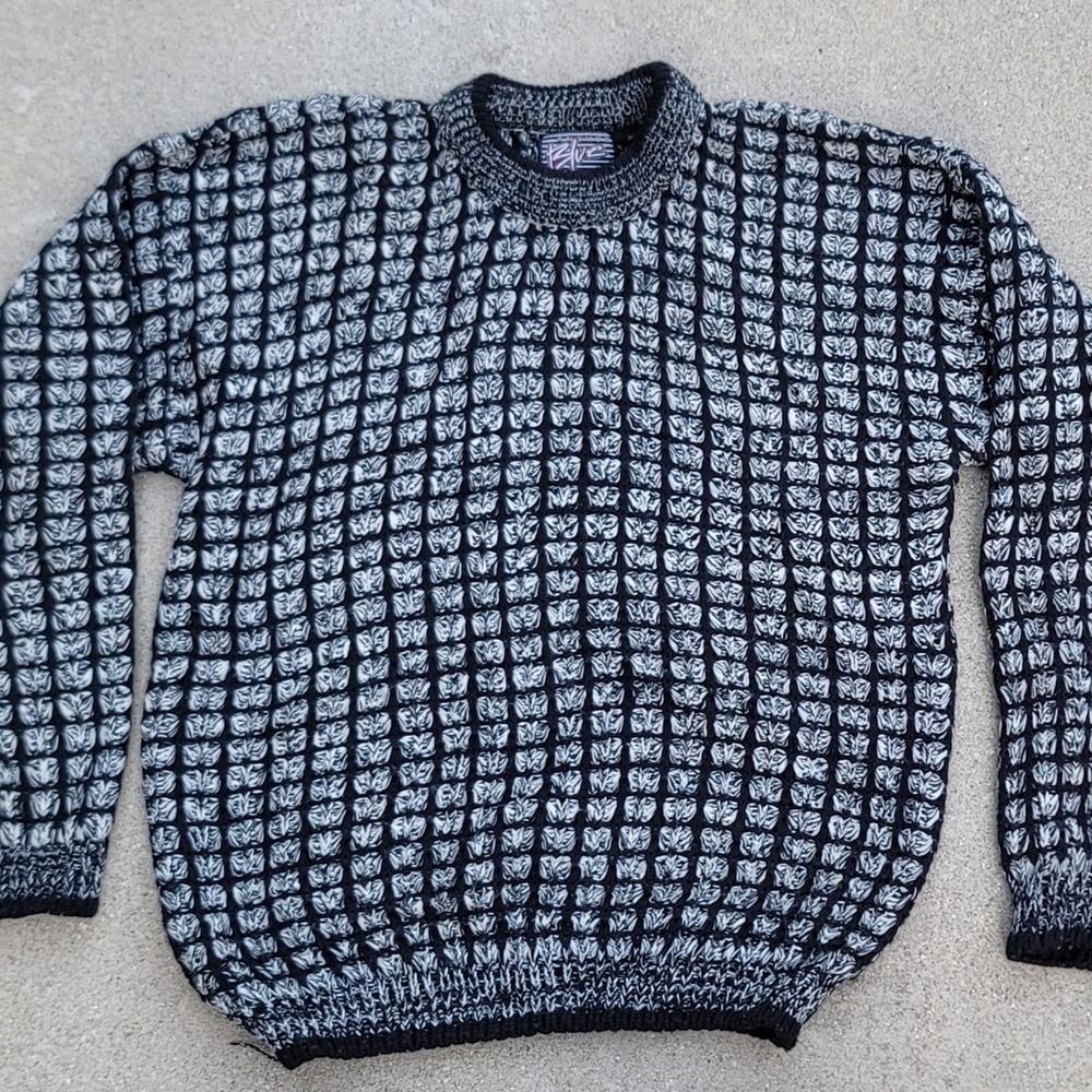 Vtg Anchor Blue Knit Sweater